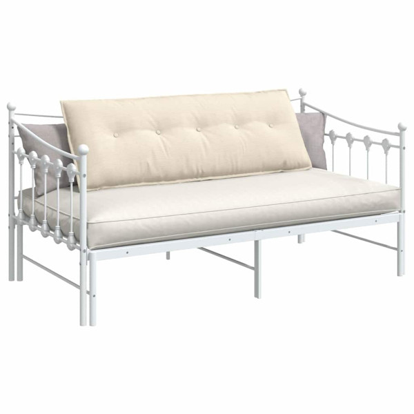 Cojín de Espalda Crema 140 x 50 cm Tela de pana M 3