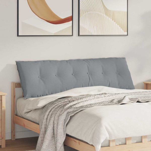 Cojín de Espalda Gris Claro 160 x 19 x 50 cm tela D