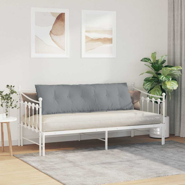 Cojín de Espalda Gris Claro 160 x 19 x 50 cm tela M 4