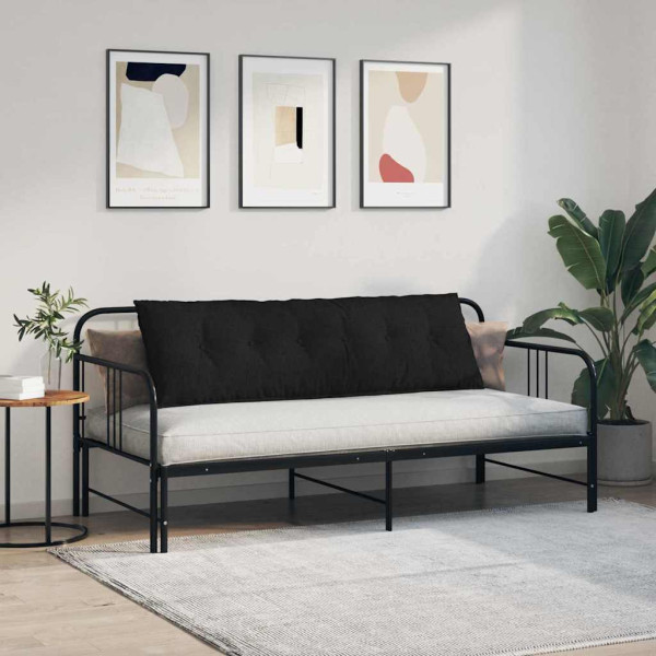 Cojín de Espalda Negro 160 x 19 x 50 cm tela M 4