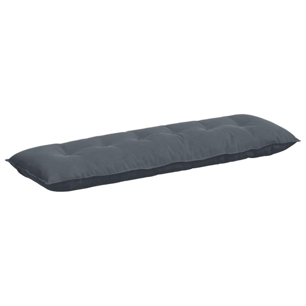 Cojín de Espalda Gris oscuro 160 x 50 cm Tela de pana M 2