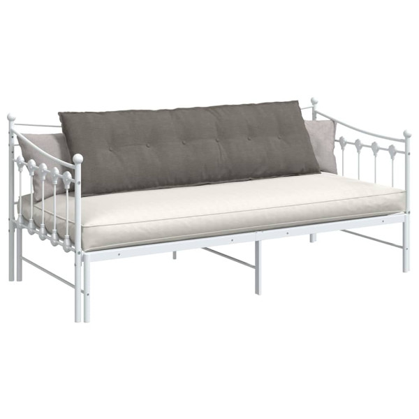 Cojín de Espalda Gris Claro 160 x 50 cm Tela de pana M 3