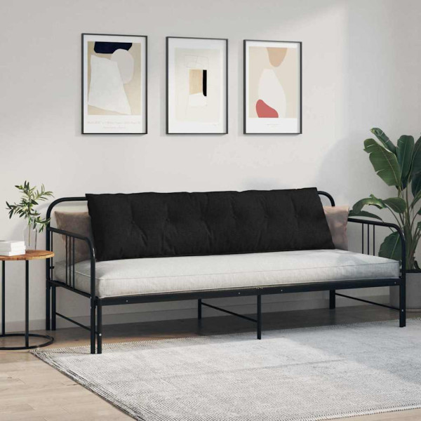 Cojín de Espalda Negro 180 x 19 x 50 cm tela M 4