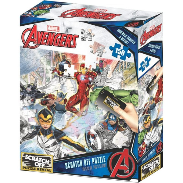 Puzzle para rascar prime 3d marvel collage de personajes 150 piezas D