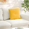 Cojín de Espalda Amarillo Claro 50 x 45 cm Tela de pana 1