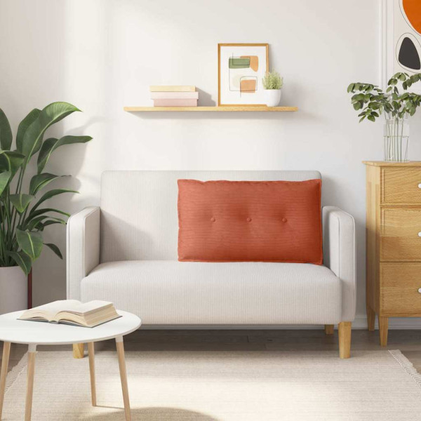 Cojín de Espalda Rojo Naranja 80 x 50 cm Tela de pana M 4