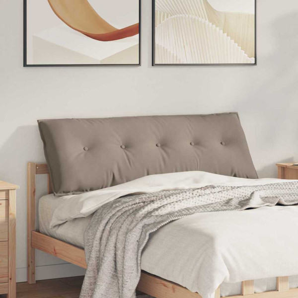 Cojín de Espalda Taupé 140 x 50 cm Tela de microfibra D