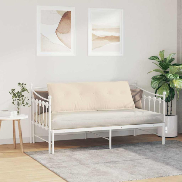 Cojín de Espalda Beige 140 x 50 cm Tela de microfibra M 4