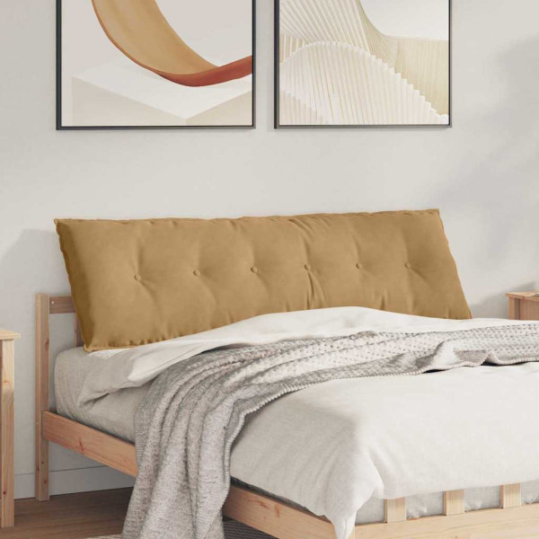 Cojín de Espalda Marrón 160 x 50 cm Tela de pana D