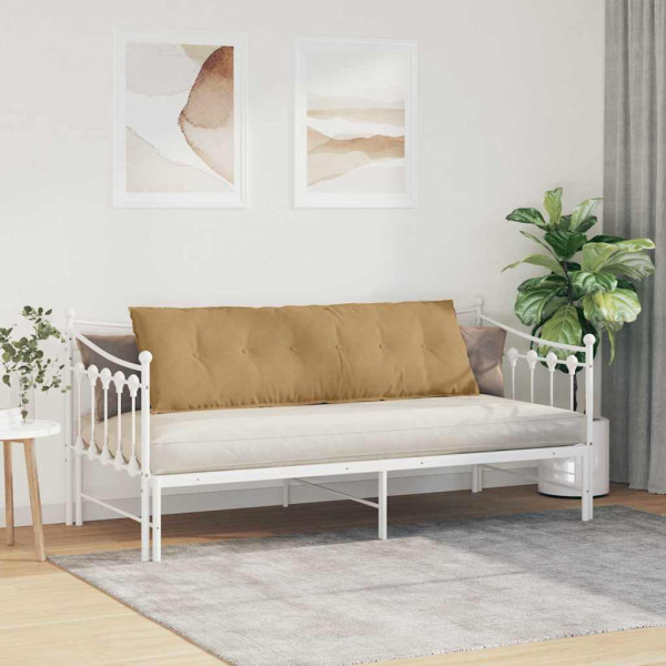 Cojín de Espalda Marrón 160 x 50 cm Tela de pana M 4