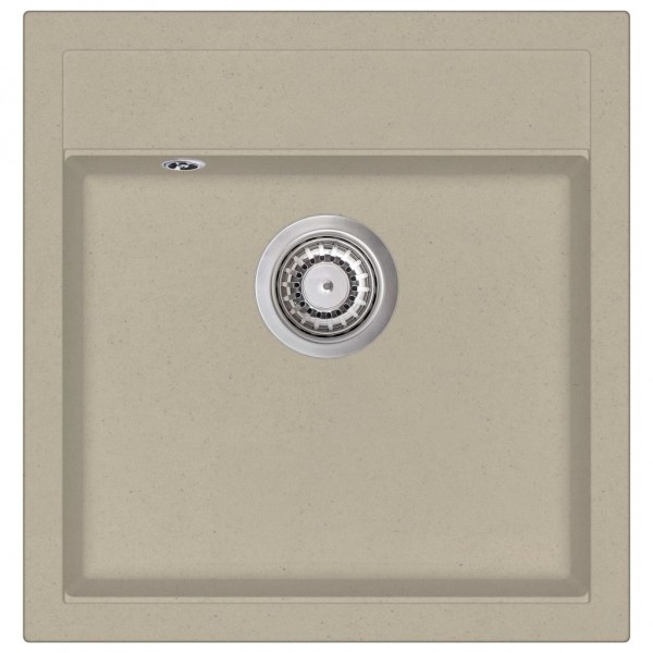 Fregadero de cocina de granito con un seno beige D