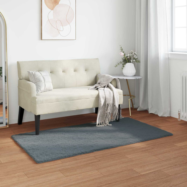 Alfombra de Piel Sintética de Conejo Olite Antracita D