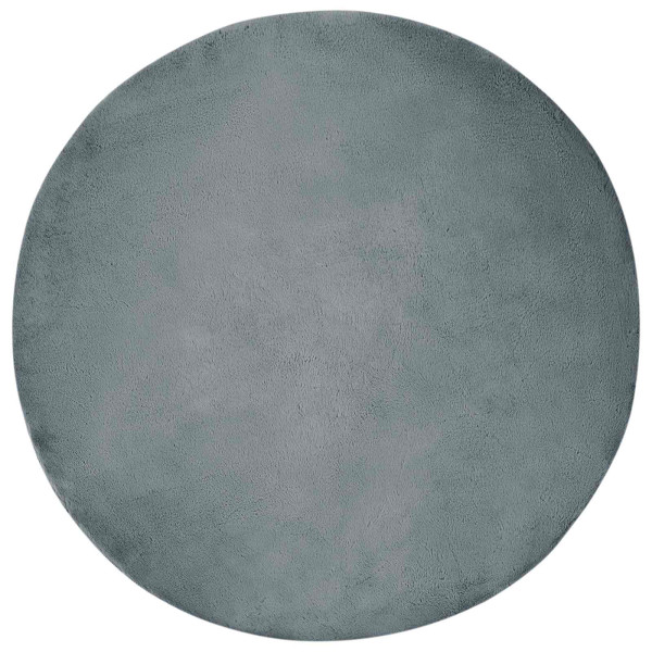 Alfombra de Piel Sintética de Conejo Olite Antracita Ø 100 cm M 2
