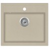 Fregadero de cocina de granito con un seno beige 1