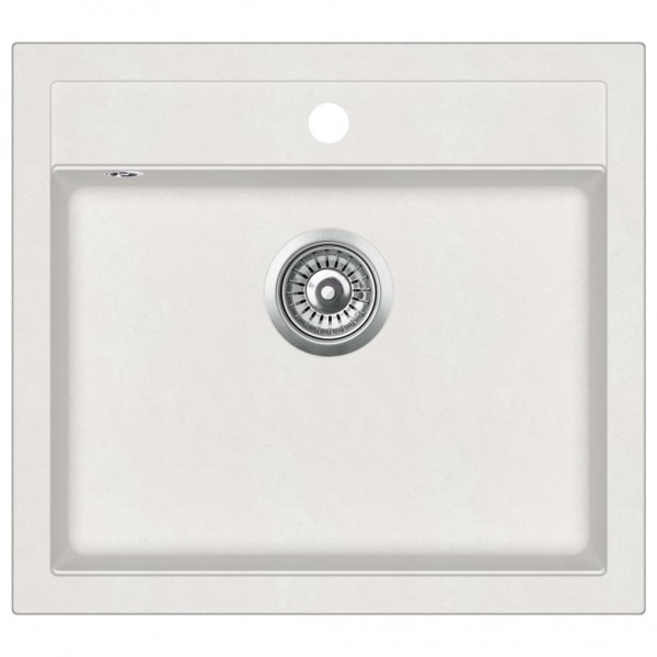 Fregadero de cocina de granito con un seno blanco D