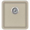 Fregadero de cocina de granito con un seno beige 1