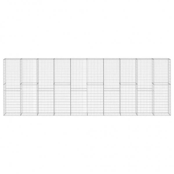 Muro de gaviones con cubiertas acero galvanizado 600x30x200 cm M 3