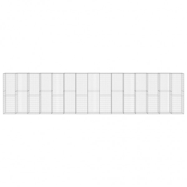 Muro gabião com tampas aço galvanizado 900x50x200 cm M 3