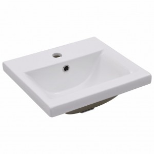 Lavabo encastrado de cerámica blanco 42x39x18 cm H