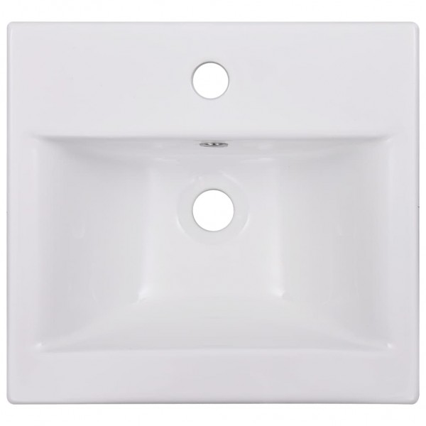 Lavabo encastrado de cerámica blanco 42x39x18 cm M 4