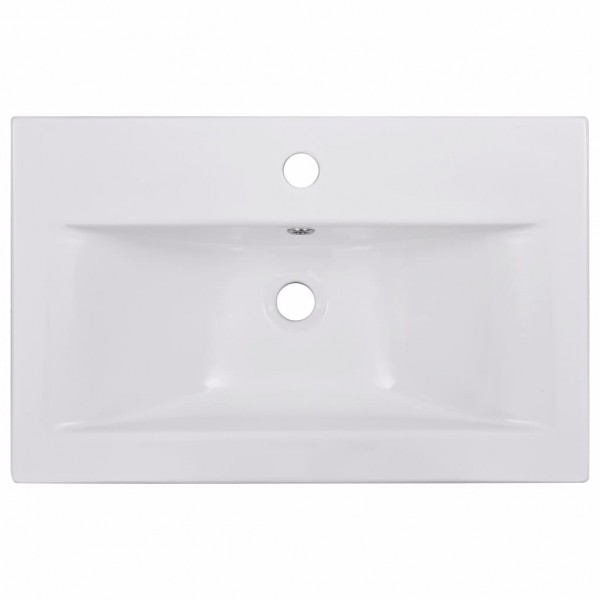 Lavabo encastrado de cerámica blanco 61x39.5x18.5 cm M 4