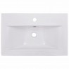 Lavabo encastrado de cerámica blanco 61x39.5x18.5 cm 4