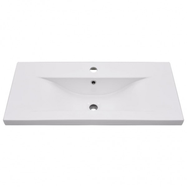 Lavatório embutido 81x39.5x18.5 cm cerâmica branco M 3