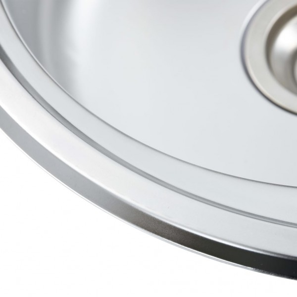 Lava-louças de cozinha com ralo e sifão aço inoxidável M 6