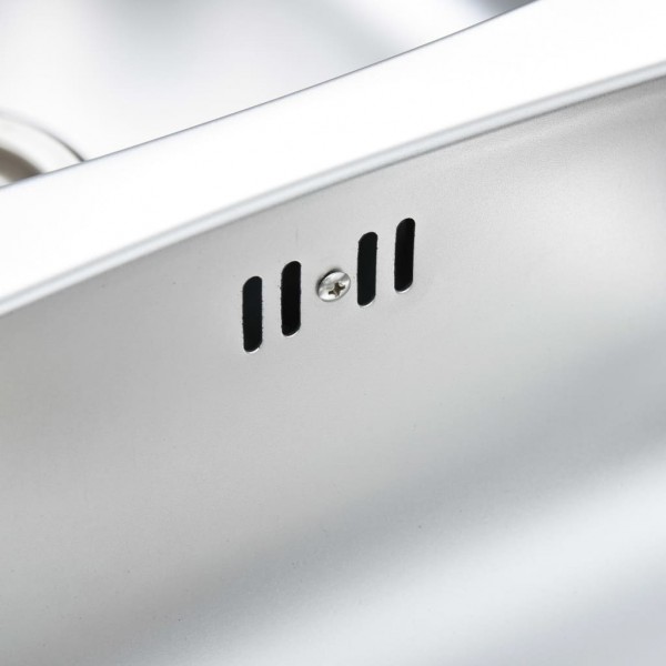 Lava-louças de cozinha com 2 cubas ralo e sifão aço inoxidável M 4