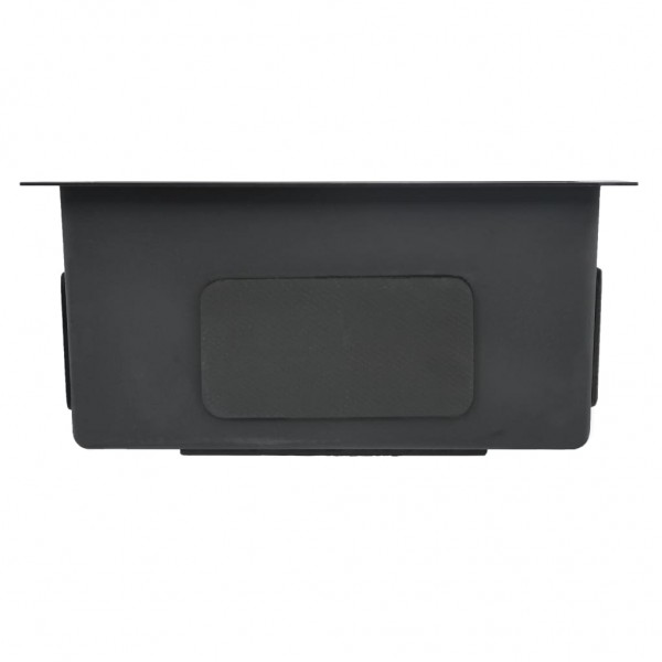 Fregadero de cocina hecho a mano acero inoxidable negro M 5