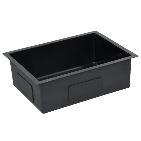 Lava-louça de cozinha artesanal aço inoxidável preto M 4