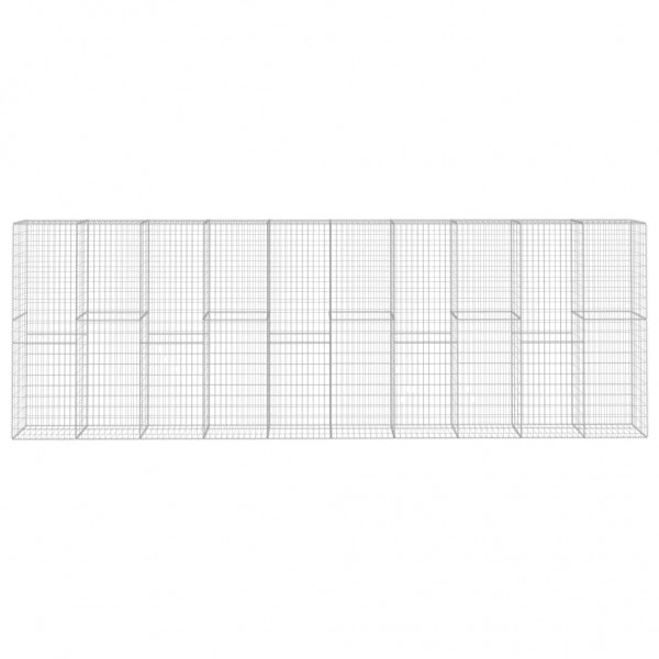 Muro gabião com tampa 600x50x200 cm aço galvanizado M 2