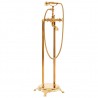 Grifo para bañera de pie acero inoxidable dorado 99.5 cm 1