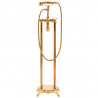 Grifo para bañera de pie acero inoxidable dorado 99.5 cm 2