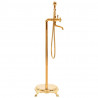 Grifo para bañera de pie acero inoxidable dorado 99.5 cm 3