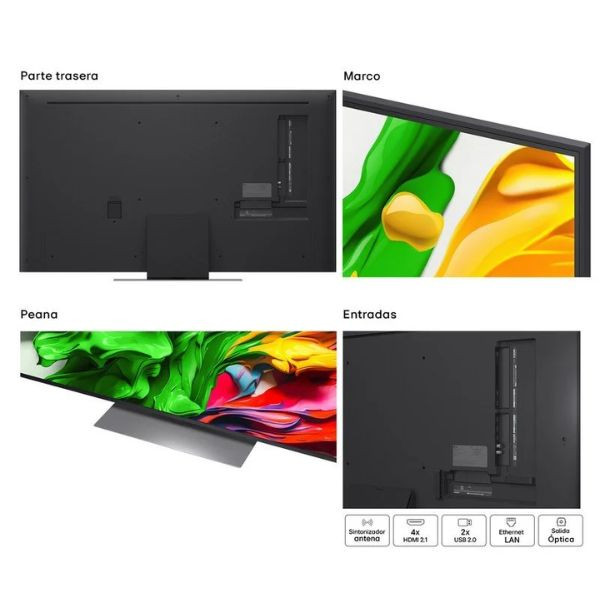 Smart TV LG 55" QNED EVO 4K UHD 55QNED87A6B negro M 5