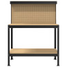 Bancos de Trabajo Negro 81 x 41 x 145 cm Madera de ingeniería 5