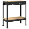 Bancos de Trabajo Negro 81 x 41 x 145 cm Madera de ingeniería 2