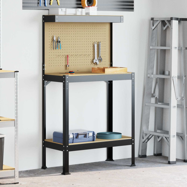 Bancos de Trabajo Negro 81 x 41 x 145 cm Madera de ingeniería D