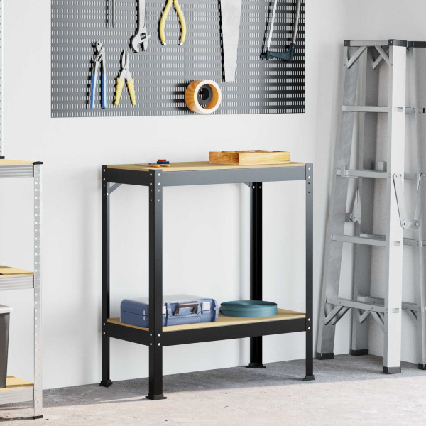 Bancos de Trabajo Negro 81 x 41 x 145 cm Madera de ingeniería D