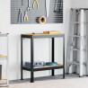 Bancos de Trabajo Negro 81 x 41 x 145 cm Madera de ingeniería 1