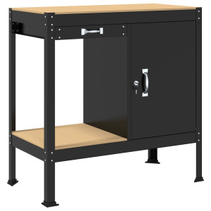 Bancos de Trabajo Negro 81 x 41 x 145 cm Madera de ingeniería H