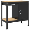 Bancos de Trabajo Negro 81 x 41 x 145 cm Madera de ingeniería 2