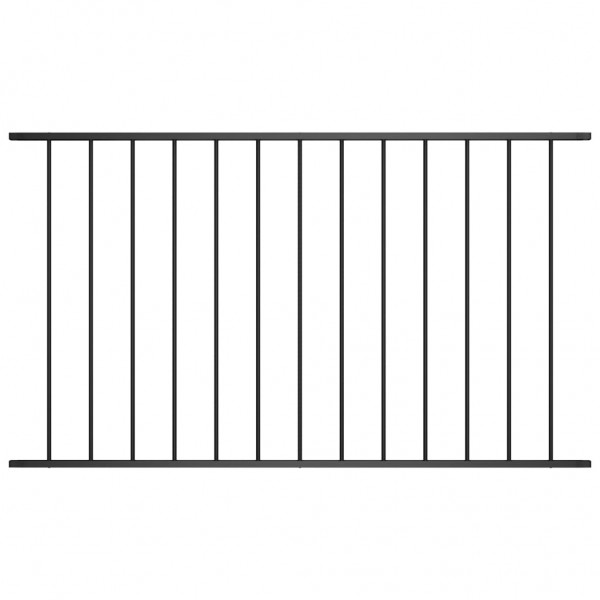 Panel de valla de acero con recubrimiento polvo negro 1.7x1.25m D