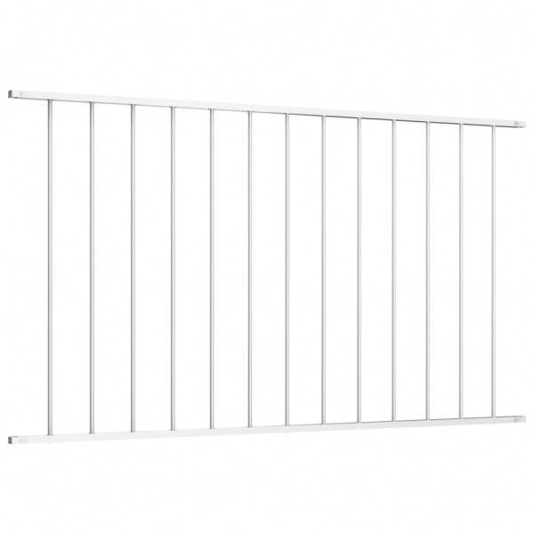 Panel de valla con acero recubrimiento polvo blanco 1.7x1.25m M 2