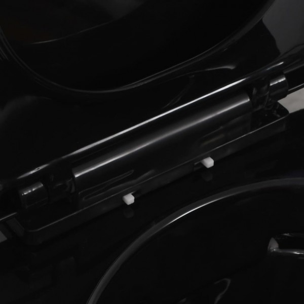 Inodoro de pared sin bordes de cerámica negro M 3