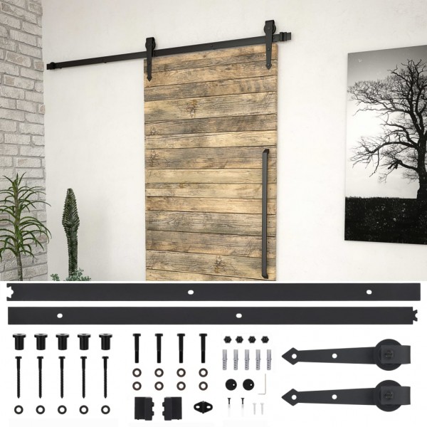 Kit de herrajes para puertas correderas SKIEN acero negro 200cm D