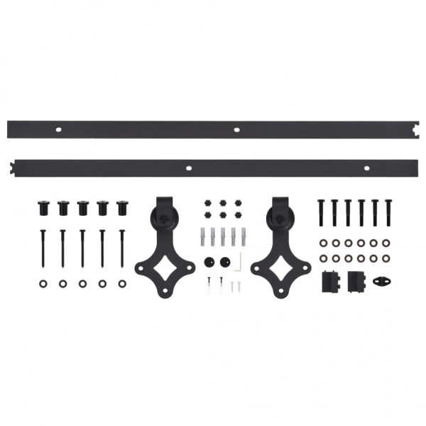 Kit de herrajes para puertas correderas SKIEN acero negro 183cm M 5
