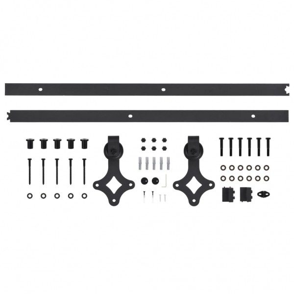 Kit de ferragens para porta deslizante SKIEN 200 cm aço preto M 5