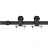 Kit de herrajes para puertas correderas SKIEN acero negro 183cm 2
